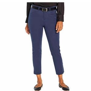WOMENS NWT Banana Republic Navy straight leg cropped size 14